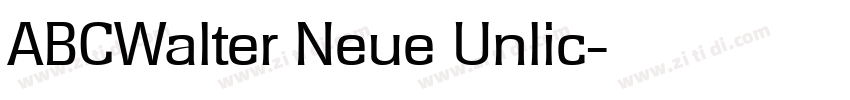 ABCWalter Neue Unlic字体转换
